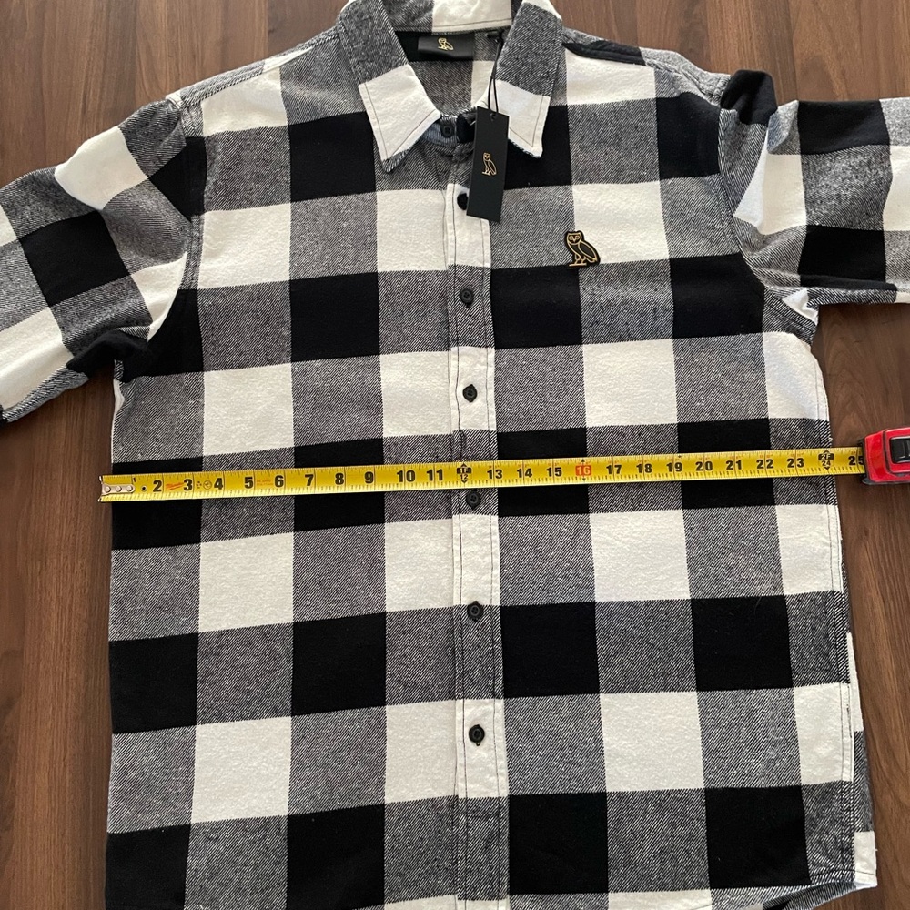 OVO Black and White Plaid Men's Shirt